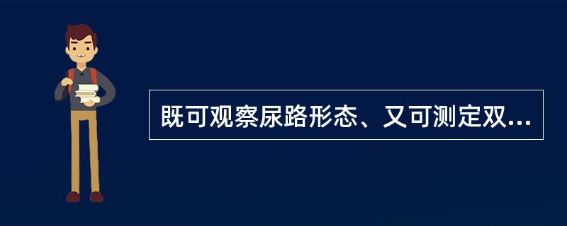 既可观察尿路形态、又可测定双侧肾功能的检查是