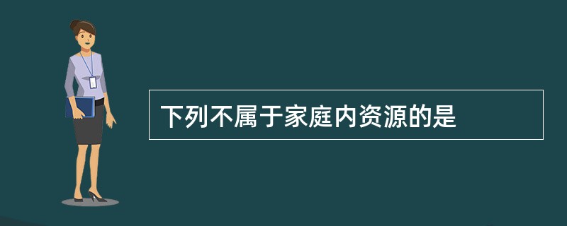 下列不属于家庭内资源的是