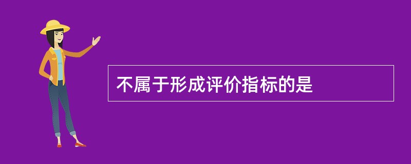 不属于形成评价指标的是