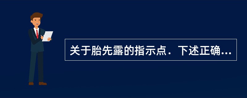 关于胎先露的指示点．下述正确的是