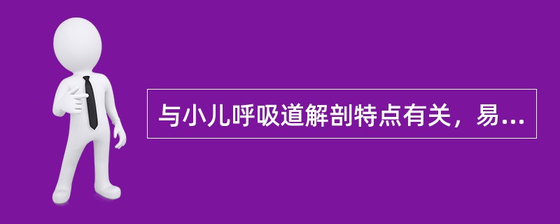 与小儿呼吸道解剖特点有关，易患的疾病或症状是