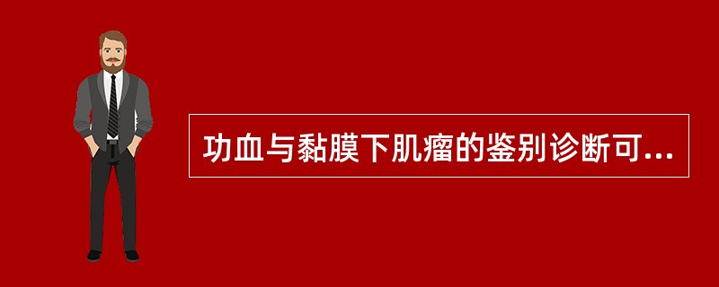 功血与黏膜下肌瘤的鉴别诊断可采用以下方法，但不包括