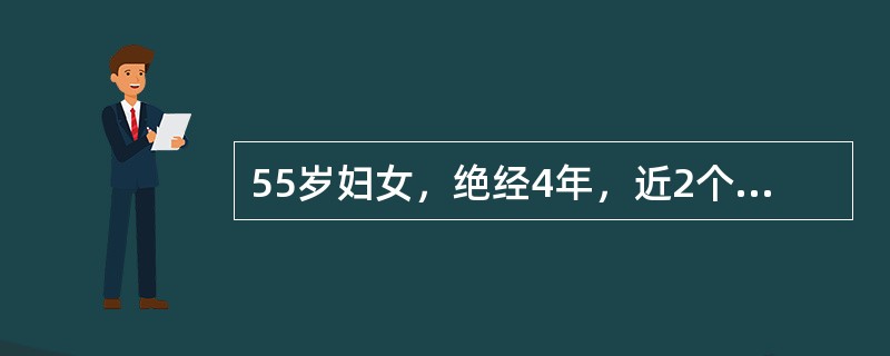 55岁妇女，绝经4年，近2个月再现少量阴道流血。查子宫稍大稍软。对诊断有价值的病史应是