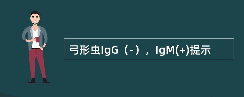 弓形虫IgG（-），IgM(+)提示