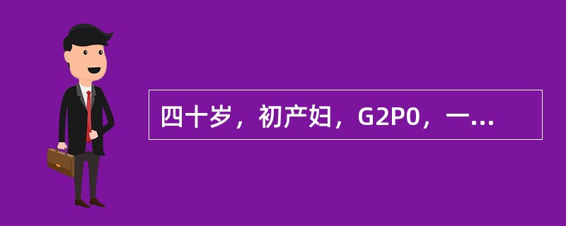 四十岁，初产妇，G2P0，一次自然流产史。现停经20周，已有胎动1周，血压100/65mmHg，宫底平脐，胎心率140次／分。孕期最可能发生的异常情况是