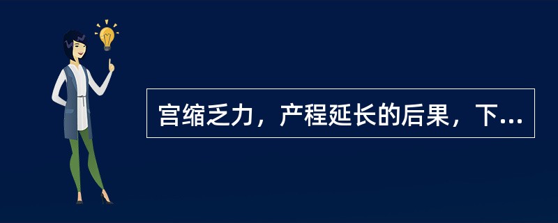 宫缩乏力，产程延长的后果，下列哪项错误