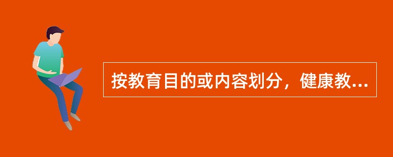 按教育目的或内容划分，健康教育的内容不包括