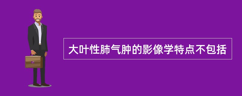 大叶性肺气肿的影像学特点不包括