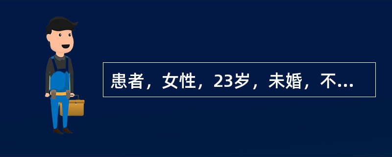 患者，女性，23岁，未婚，不规则低热伴大、小关节疼痛月余。面部有较严重的蝶形红斑，怕见人，口腔内有溃疡灶，右膝、左踝关节轻度红肿，有压痛，无畸形。实验室检查：尿蛋白(+)，颗粒管型(+)，WBC3.5