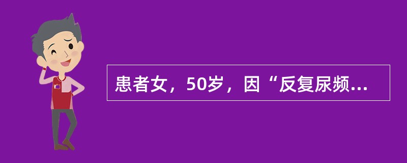 患者女，50岁，因“反复尿频、尿急、尿痛、腰痛3年，夜尿增多2年”来诊。临床诊断为慢性肾盂肾炎，诊断的主要依据是