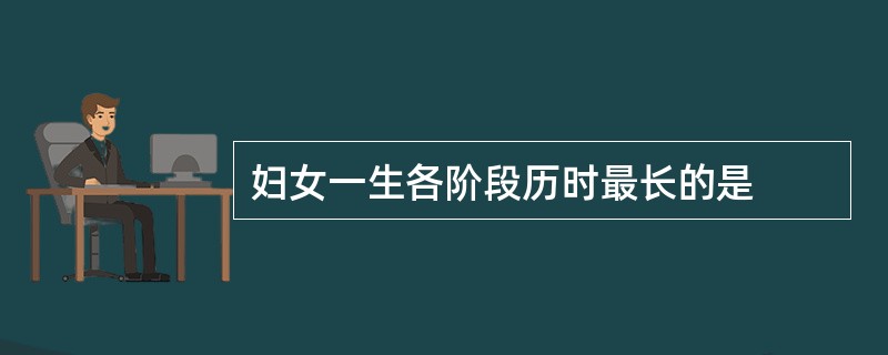 妇女一生各阶段历时最长的是