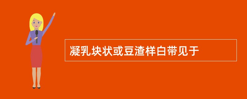 凝乳块状或豆渣样白带见于