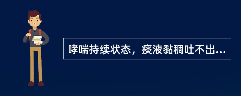 哮喘持续状态，痰液黏稠吐不出来。最有效的祛痰方法是