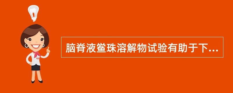 脑脊液鲎珠溶解物试验有助于下列哪种疾病的诊断