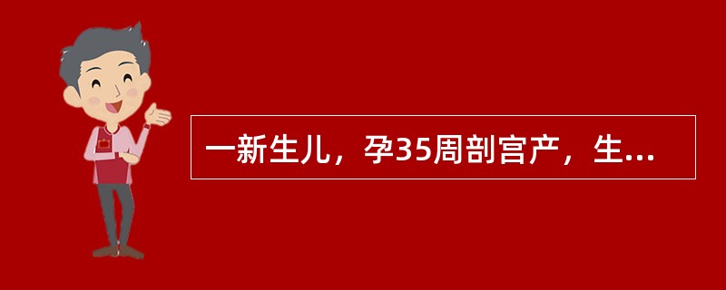 一新生儿，孕35周剖宫产，生后第1天出现呼吸不规则，间断呼吸停止，每次发作持续时间达20秒以上，心率90次/分，四肢略绀，肌张力正常，可自行恢复，每日发作1~2次；双肺无干、湿性啰音。该患儿最可能的诊