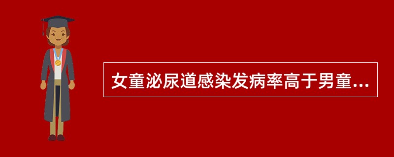 女童泌尿道感染发病率高于男童的原因是