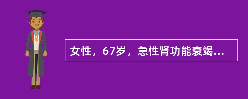 女性，67岁，急性肾功能衰竭少尿期，出现呼吸困难，头痛、软瘫、心律不齐、心动过缓，腹胀，应考虑