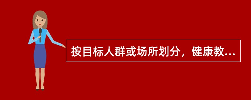 按目标人群或场所划分，健康教育的内容不包括