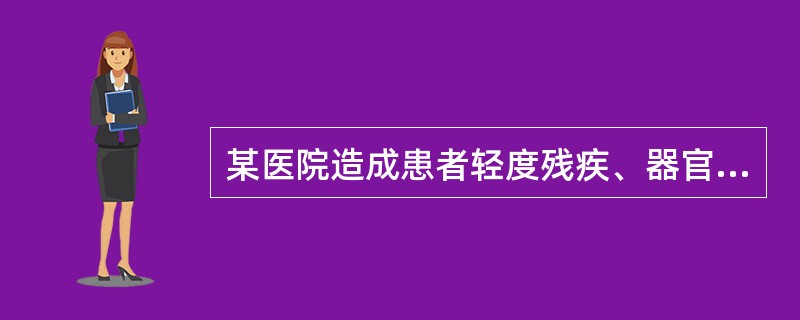 某医院造成患者轻度残疾、器官组织损伤导致一般功能障碍的是