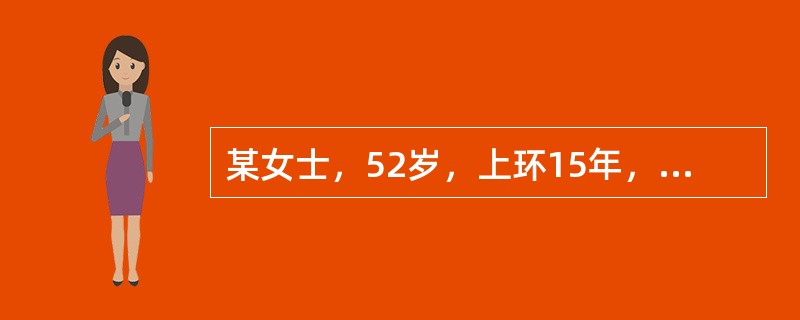 某女士，52岁，上环15年，月经紊乱1年，停经3个月，阴道流血10余天，淋漓不尽，伴有潮热，阵汗2月。妇科检查：外阴阴道正常，宫颈光滑，子宫水平位，正常大小，双附件未及肿物。为进一步确诊，首选的辅助检