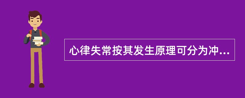 心律失常按其发生原理可分为冲动形成异常和冲动传导异常两大类。属于冲动形成异常的心律失常是