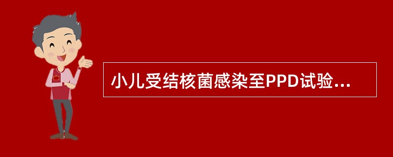 小儿受结核菌感染至PPD试验阳性的时间为