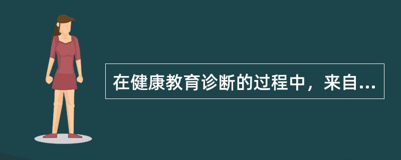 在健康教育诊断的过程中，来自社会的支持属于