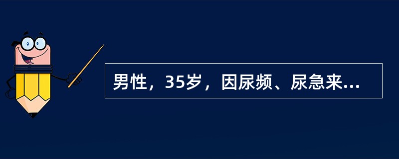 男性，35岁，因尿频、尿急来院就诊。尿常规结果为白细胞5～8个／高倍视野，提示该病人患有