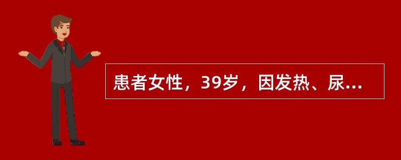 患者女性，39岁，因发热、尿频、尿急、腰痛2天就诊，检查：T39.5℃，肾区叩击痛明显，尿蛋白(++)，白细胞满视野，红细胞10～15个/HP。最可能的诊断是