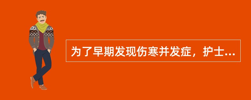 为了早期发现伤寒并发症，护士必须注意观察