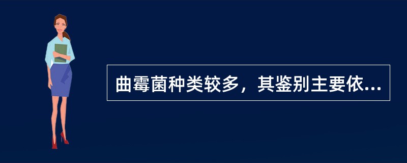 曲霉菌种类较多，其鉴别主要依据菌落特点及镜下形态结构。与黄曲霉菌落及显微镜特征不符合的是
