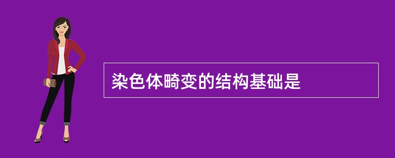 染色体畸变的结构基础是