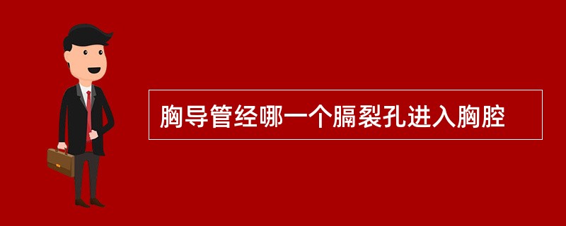 胸导管经哪一个膈裂孔进入胸腔