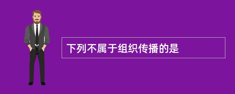 下列不属于组织传播的是