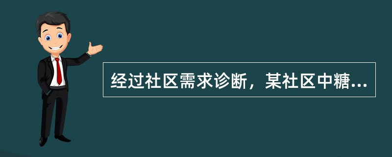 经过社区需求诊断，某社区中糖尿病的患病率为3％，该社区工作中糖尿病的目标人群为