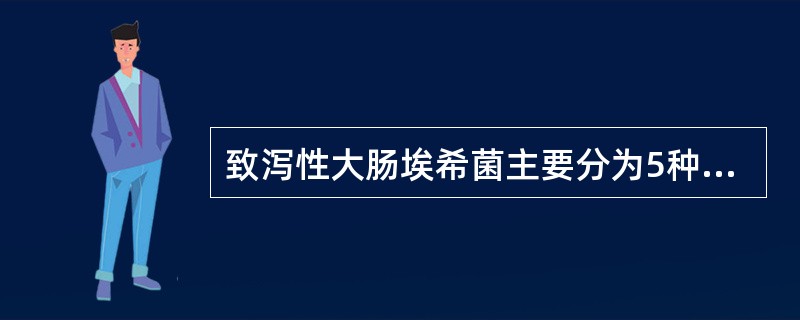 致泻性大肠埃希菌主要分为5种，他们感染的人群和所致疾病有所不同。引起儿童持续性腹泻的是