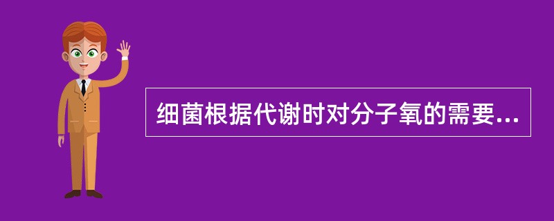 细菌根据代谢时对分子氧的需要与否可分为