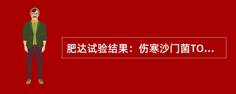 肥达试验结果：伤寒沙门菌TO凝集效价为1：60；TH凝集效价为1：120；甲型副伤寒沙门菌H凝集效价为1：40；肖氏沙门菌H凝集效价为1：160；希氏沙门菌H凝集效价为1：40，该病人可能为