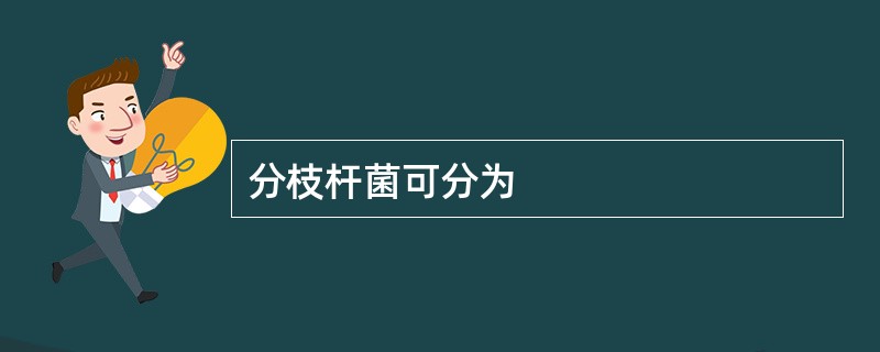 分枝杆菌可分为