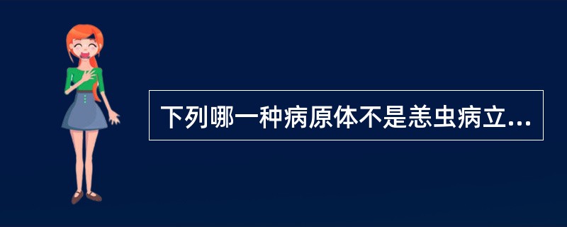 下列哪一种病原体不是恙虫病立克次体