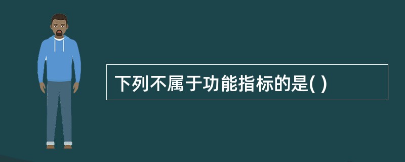 下列不属于功能指标的是( )