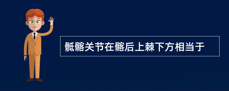 骶髂关节在髂后上棘下方相当于