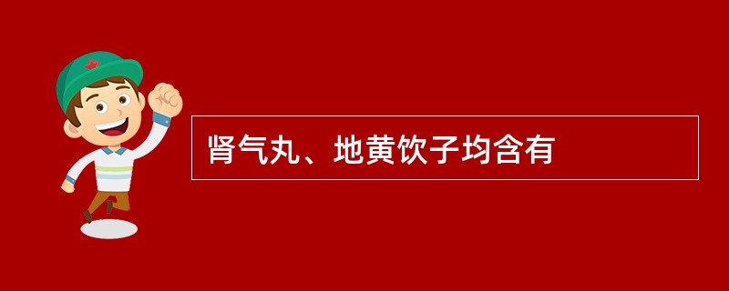 肾气丸、地黄饮子均含有