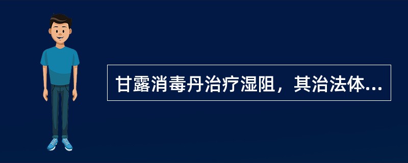 甘露消毒丹治疗湿阻，其治法体现了