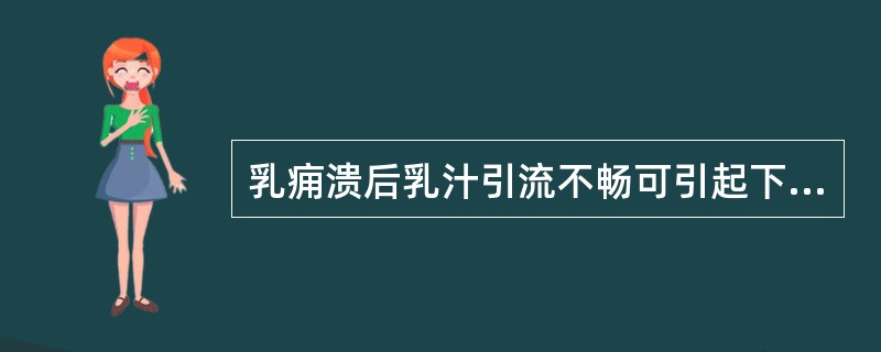 乳痈溃后乳汁引流不畅可引起下列变化（）