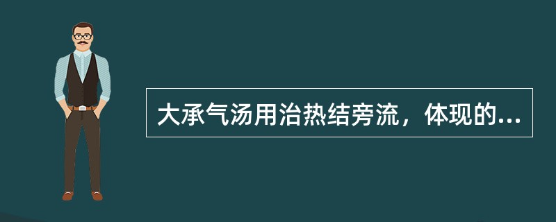 大承气汤用治热结旁流，体现的治法是