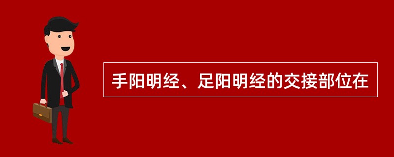 手阳明经、足阳明经的交接部位在