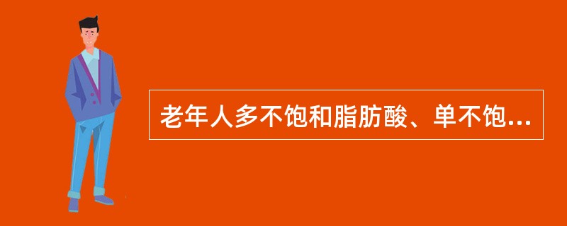 老年人多不饱和脂肪酸、单不饱和脂肪酸提供的能量占总能量的多少比较合适