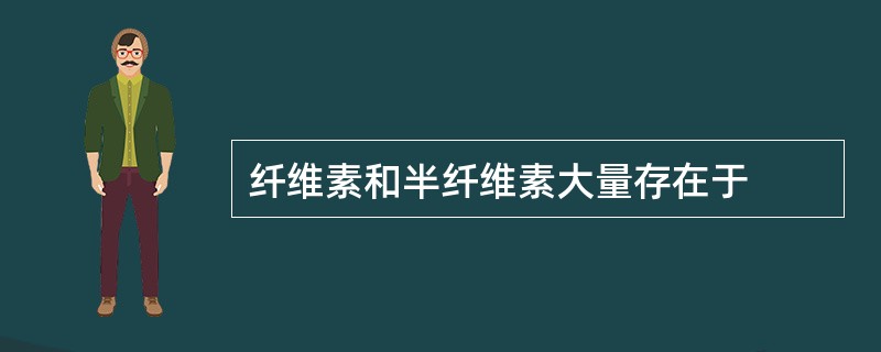 纤维素和半纤维素大量存在于