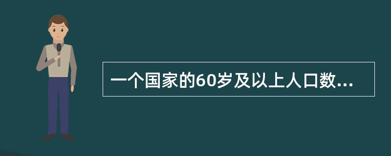 一个国家的60岁及以上人口数达到总人口数的多少时，即可认为该国家是老龄化国家